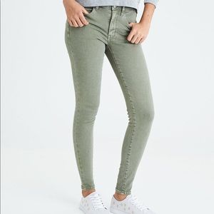 AE High Rise Olive/Army Green Jeggings